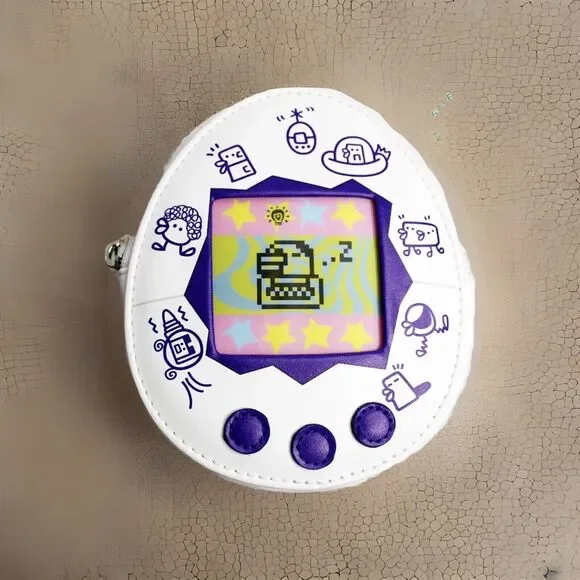 Cakeworthy x Tamagotchi White Lenticular Coin Purse Wallet New - Picture 1 of 11